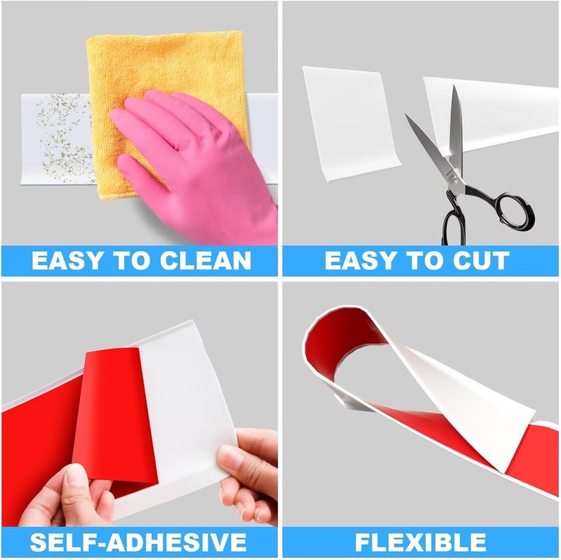 Duzzy Flexible Baseboard Molding Trim, 6 Inch(W) x 40 Feet(L) Peel and Stick Rubber Wall Trim Molding, Self-Adhesive Vinyl Wall Base Cove Base - Image 5